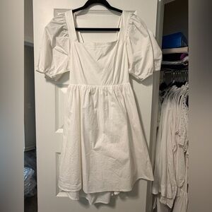 Wayf White Open Back Dress